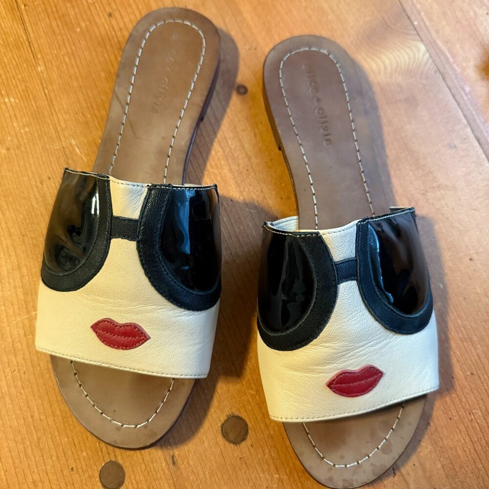 Alice + Olivia ;  Alice and Olivia Slide Sandals